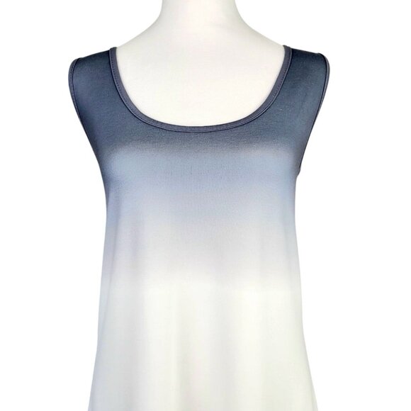 Womens XL Colorblock Ombre Tank Dress Stylish Sleeveless Summer Tunic Round Neck - Picture 2 of 11